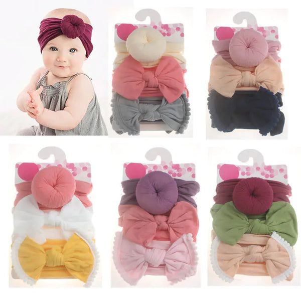 Bow Elastic Nylon Baby Hair Band Fashion Decoration