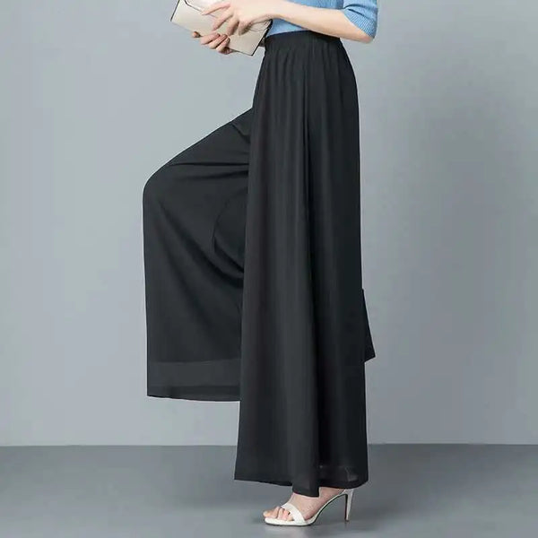 Women's Casual Chiffon Wide Leg Pants