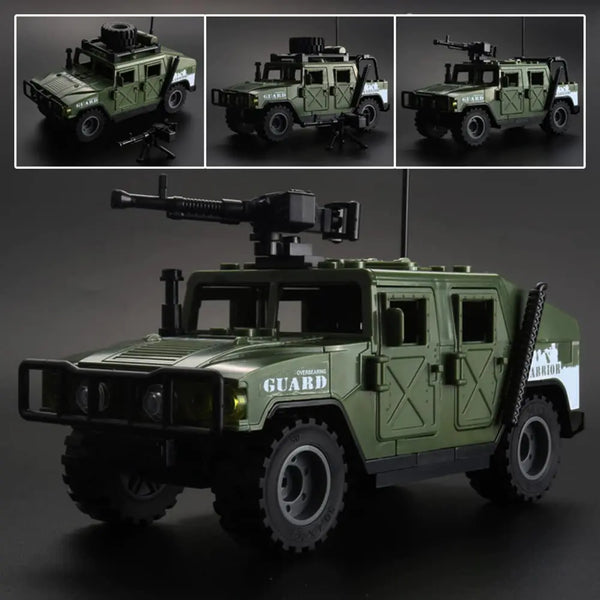 Ulanlan Military Vehicle Building Blocks Playsets 4 in 1 Army Truck Building Kit Army Models Car Building Toys for Kids Army Vehicles Toys for Boys