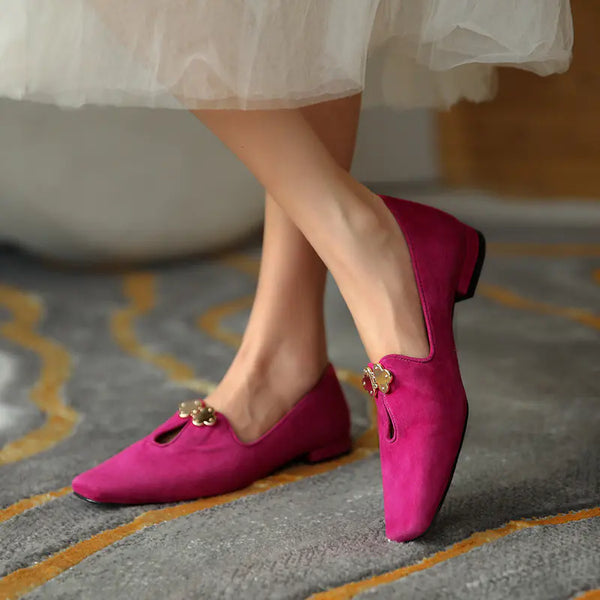 Low-Cut Square Head Women's Footwear for Comfort