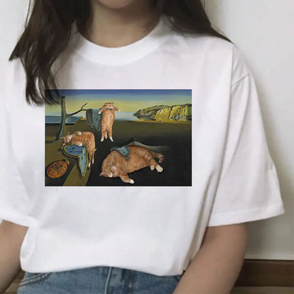 Women's 3D Printed Graphic T-Shirt with Fun Designs