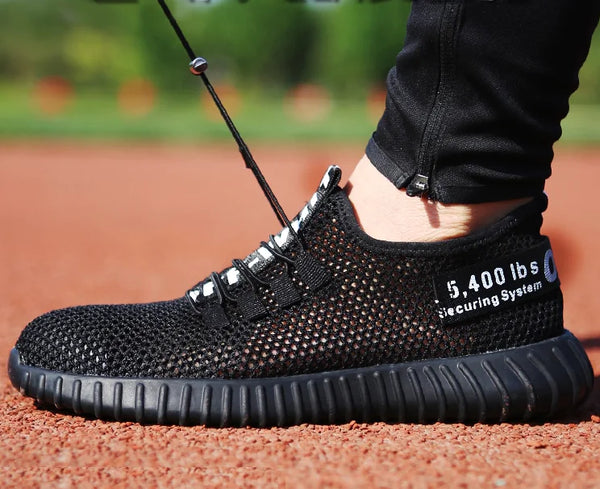 Lightweight Summer Safety Shoes for Men, Breathable Steel Toe