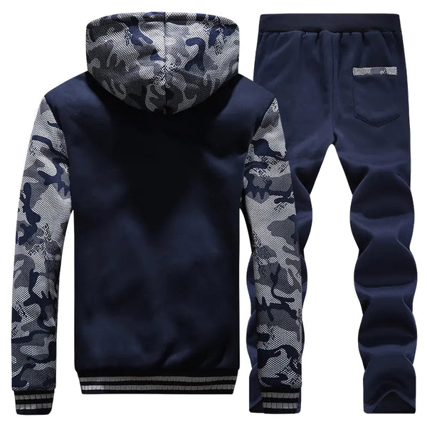Men's Thickened Fleece Sportswear Set (Customizable)