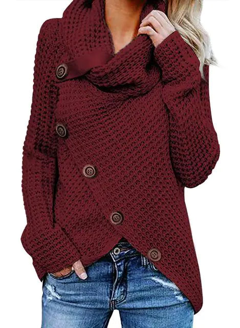 Elegant Long Sleeve O-Neck Women's Sweater