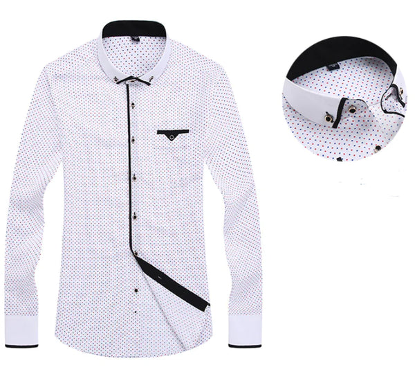 Slim Fit Business Dress Shirt for Men - Long Sleeve