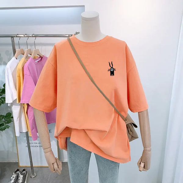 Women's Casual Loose BF Style Short Sleeve T-Shirt
