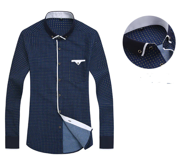 Slim Fit Business Dress Shirt for Men - Long Sleeve