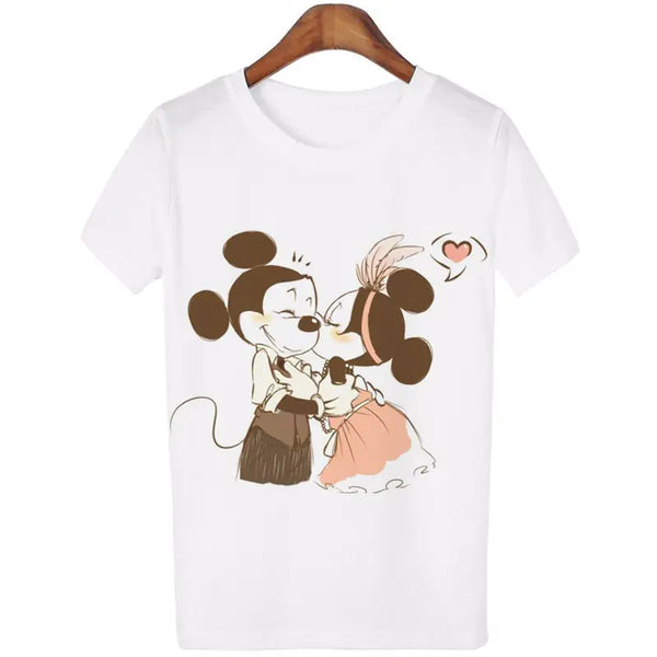 Women's Cartoon Short Sleeve T-Shirt - Casual Style