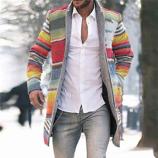 Men's Long Sleeve Trench Coat