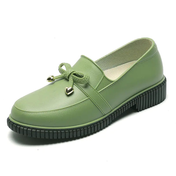 Women's Waterproof Low Top Rain Shoes with Bowknot