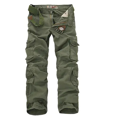 Men's Baggy Military Cargo Pants with Multi Pockets