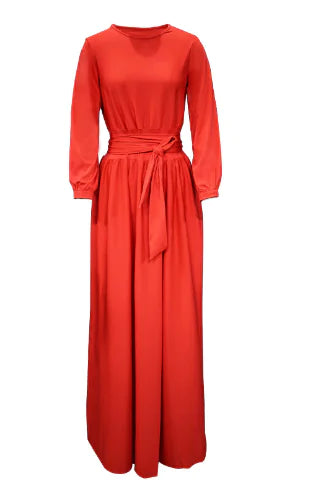 Women's Round Neck Long Dress