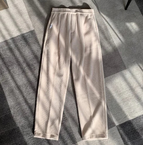 Men's Korean Style Corduroy Wide-Leg Casual Pants