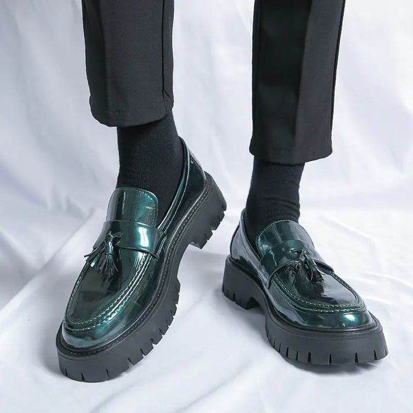 Men's Big Toe Platform Leather Shoes