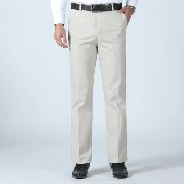 Men's Casual Stretch Cotton Suit Pants for Summer