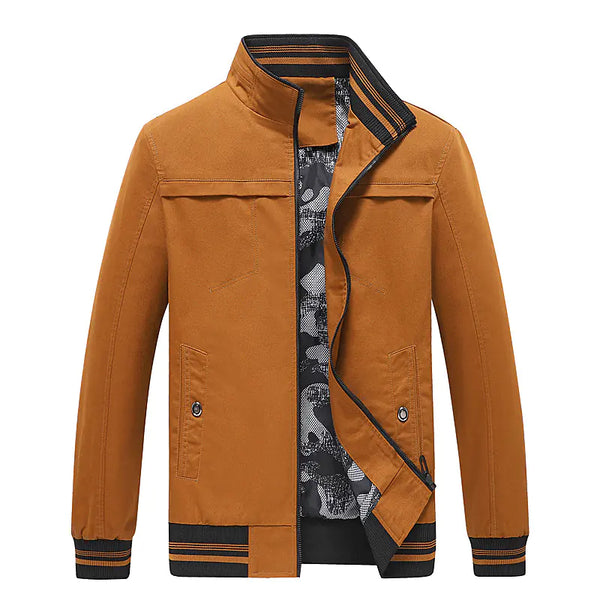 Cotton Casual Men's Coat with Stand Collar