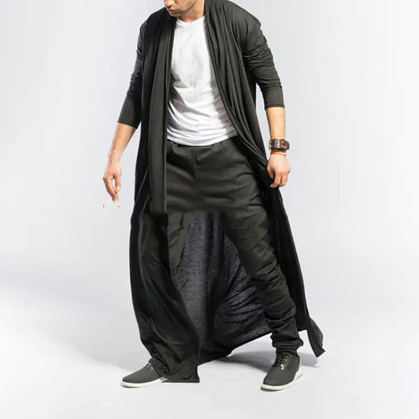 Men's Slim Fit Casual Long Trench Coat