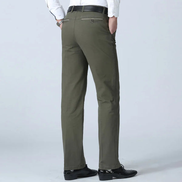 Men's Casual Stretch Cotton Suit Pants for Summer