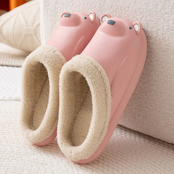 Waterproof Cotton Slippers Bag with Thick-soled Cartoon