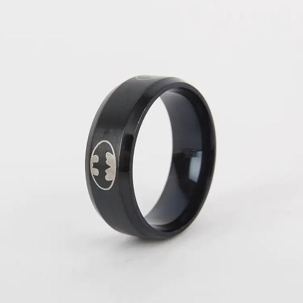 Tricolor Batman Stainless Steel Ring Jewelry