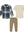 Nautica Boys 3pc Shirt/Tee/Woven Pant Set Plaid/Turtledove/Carmelize