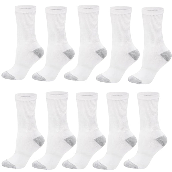 Soziyu 5 Pairs White Sports Cotton Socks Women & Mens Breathable Crew Socks Outdoor Athletic Training Socks Work Socks for Men Soft Moisture & Wicking Socks
