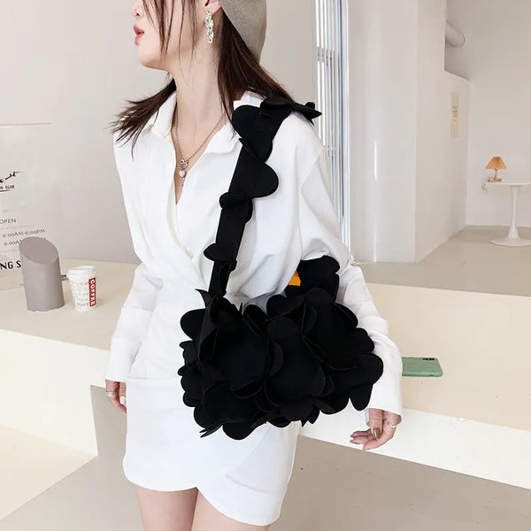 3D Petal Women's Portable Shoulder Bag