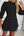Drawstring Lapel Shirt Dress