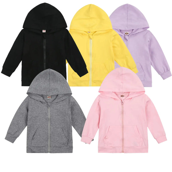 Imcute Baby Zip Up Hoodie Unisex inflant Toddler Long Sleeve Sweatshirts Lightweight Jacket Hooded Coats Fall Winter Outfits (Pink 3-4T)