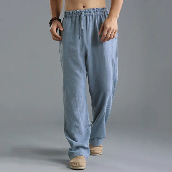 Men's Large Loose Casual Linen Sports Pants
