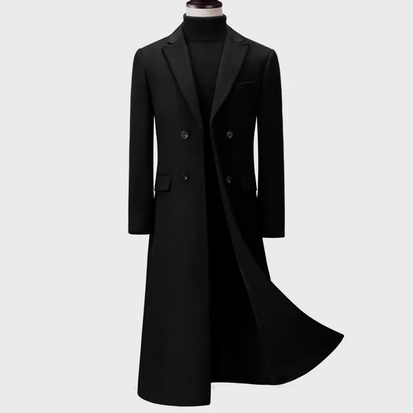 Men's Woolen Cloth Trench Coat