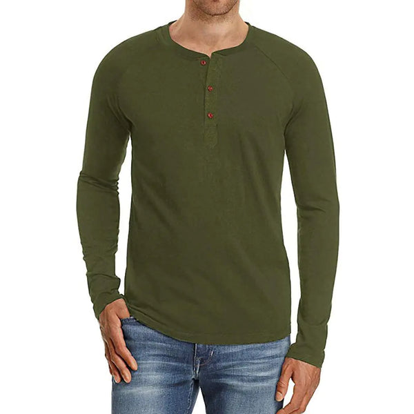 Large Men's European American Long Sleeve T-Shirt