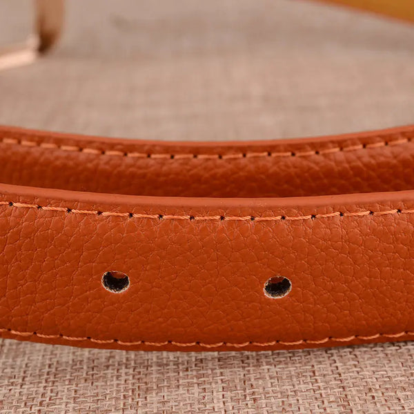 Stylish Women's Casual Faux Leather Belt with Alloy Buckle