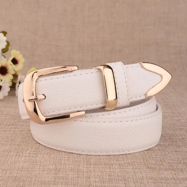Stylish Women's Casual Faux Leather Belt with Alloy Buckle