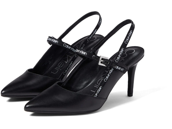 Calvin Klein Womens Galexa Wheeled Heel Shoe Black 7.5