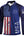 Man July 4 Military Golf Poloshirt Funny America Printing Hiking Polo Long Sleeve Fitted Star and Flag Raglan Polo Top XL