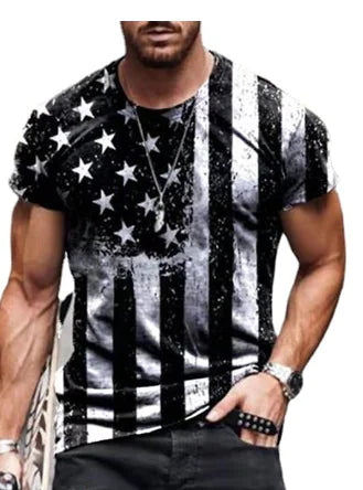 Men's Hip Hop Star Print Short Sleeve T-Shirt