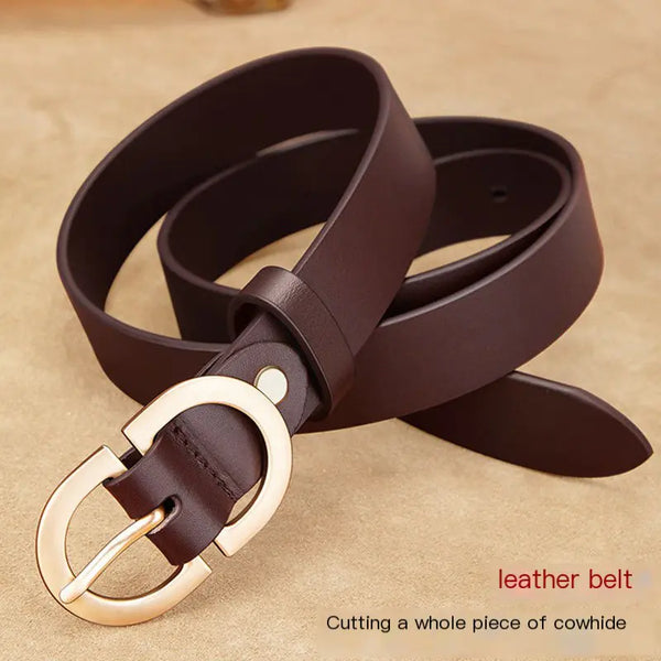 Genuine Leather Women's Belt for Skirts and Jeans