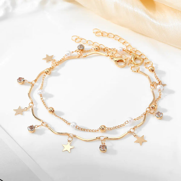 Fashionable Star Pendant Foot Jewelry Set for Women