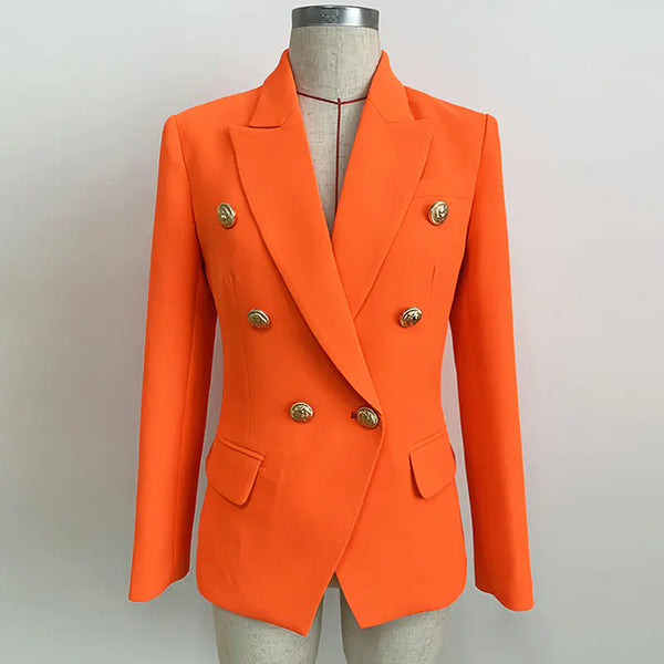 Neon Orange Women's Suit Jacket and Blazer