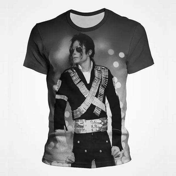 Michael Jackson 3D Print Polyester Men's T-Shirt