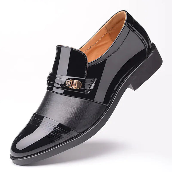 Men's Business Dress Hollow Leather Slip-On Shoes