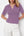 Elegant Purple Short Sleeve Knitted Polo T-Shirt for Women