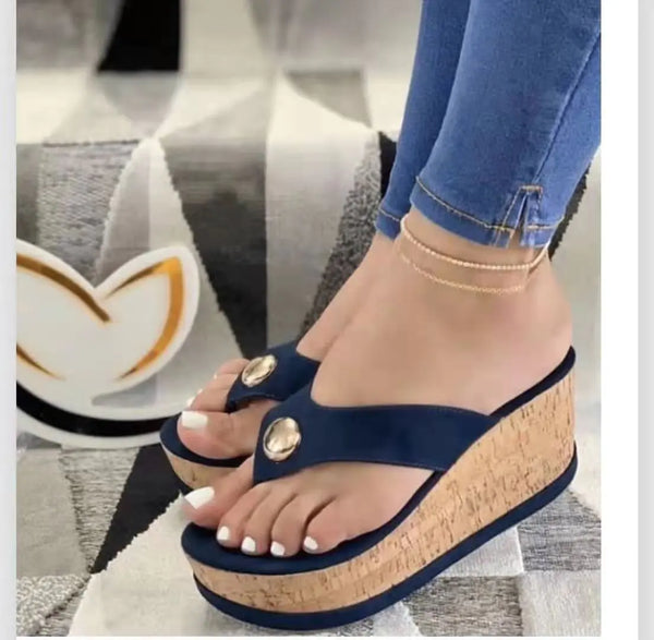 Women's Wedge Heel Flip Flop Sandals