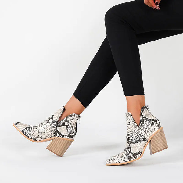 Leopard Chic Women's Heeled Booties