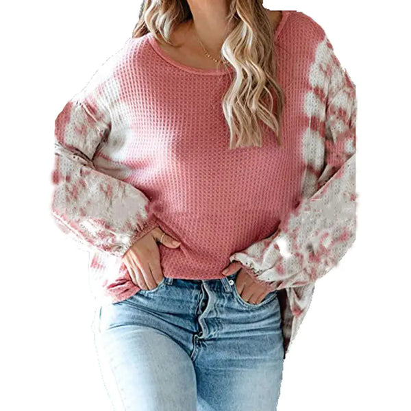 Tie-Dye Gradient Casual Women's Sweater