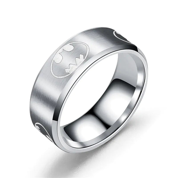 Tricolor Batman Stainless Steel Ring Jewelry