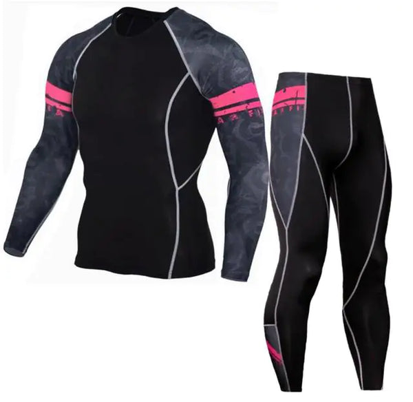 Men's Compression T-Shirt and Leggings Fitness Kit