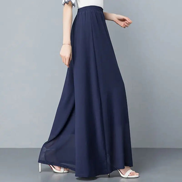 Women's Casual Chiffon Wide Leg Pants