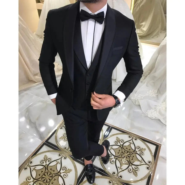 New Men's Suit Three Piece Business Suit